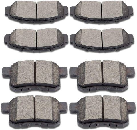 SCITOO Ceramic Discs Brake Pads Set Brake Kits Fit for 2009 2010 Acura TSX Base Sedan, 2010 Acura TSX V6 Sedan, 2008 2009 2010 Honda Accord EX/EX-L Coupe, 2008 2009 2010 Honda Accord EX/EX-L Sedan