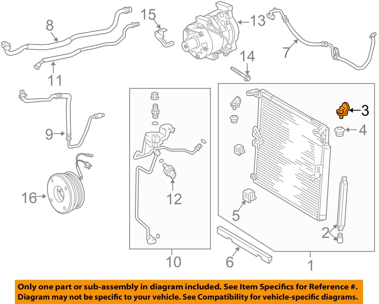 TOYOTA 88463-60020 Cooler Condenser Bracket