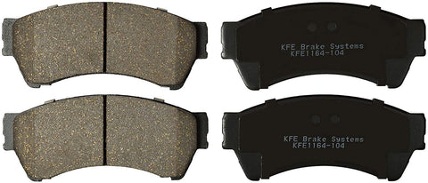KFE Ultra Quiet Advanced KFE1164-104 Premium Ceramic FRONT Brake Pad Set