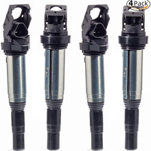 KSU Compatible With 0221504470 Ignition Coil Pack for BMW 325i 325Ci 328i 330Ci 335i 525i 528i 530i 535i 545i 745Li X3 X5 M5 M6 Z4 12137594937 12137562744 12137571643 UF592 (4Pack)