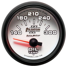 Auto Meter 7548 Phantom II 2-1/16" 140-300 F Short Sweep Electric Oil Temperature Gauge