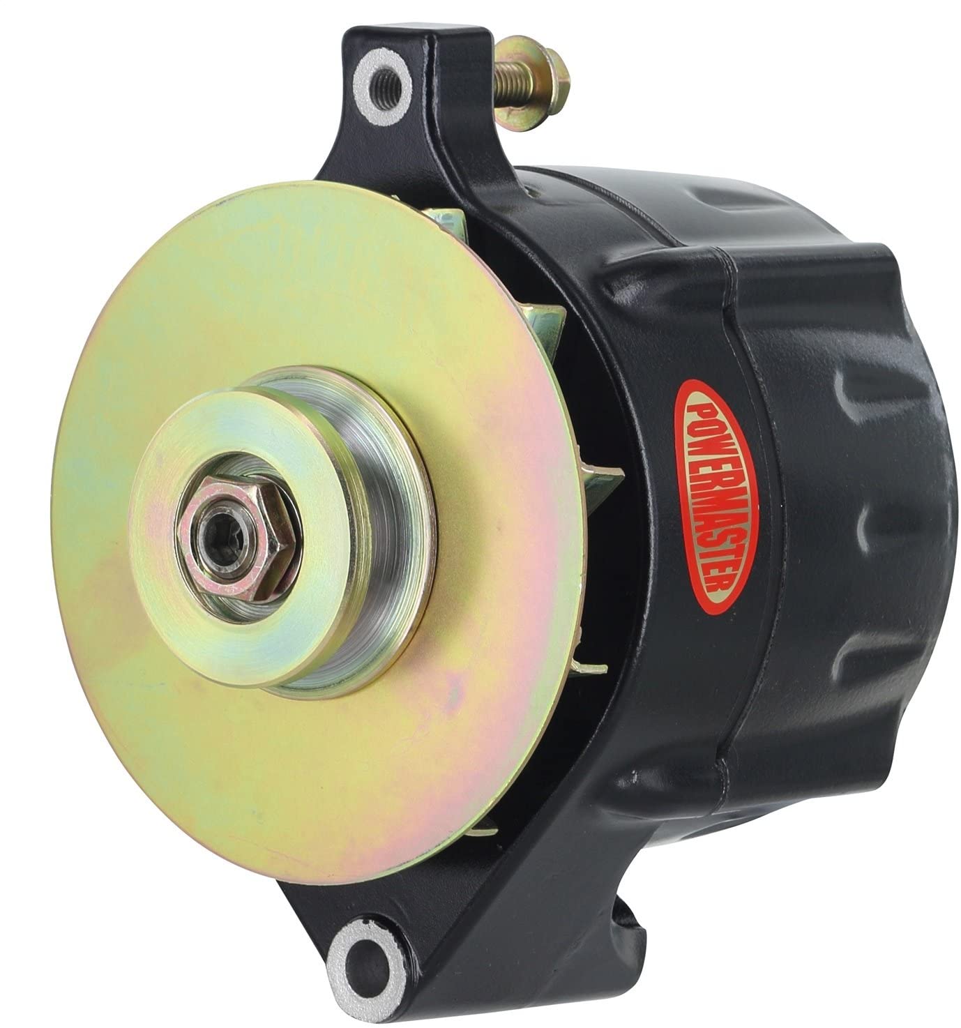 Powermaster 8-57141-347 Black Alternator (Upgrade 150A Smooth Look 1V Pulley, Baffle & Cone 1 Wire)