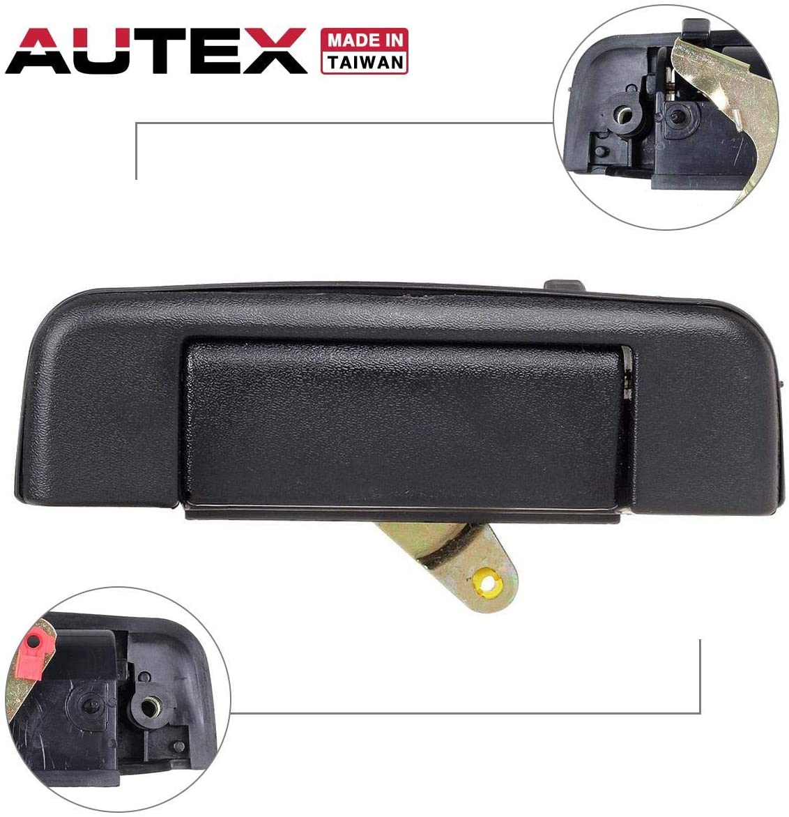 AUTEX 1pcs Tailgate Lift Tail Gate Rear Latch Cargo Hatch Door Handle Compatible with Toyota Pickup 1989 1990 1991 1992 1993 1994 1995 77103, 69090-89102, 6909089102, TO1915101
