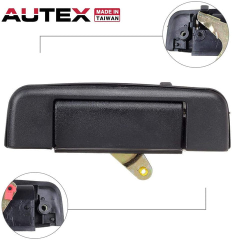AUTEX 1pcs Tailgate Lift Tail Gate Rear Latch Cargo Hatch Door Handle Compatible with Toyota Pickup 1989 1990 1991 1992 1993 1994 1995 77103, 69090-89102, 6909089102, TO1915101