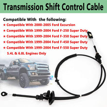 XC3Z-7E395-DA Automatic Transmission Shift Control Cable, Compatible with Ford F-250 F250 Super Duty Excursion 1999-2004 5.4L 6.8L Engines Only, By LIYYOO