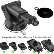 Replacement Suction Cup Mount Part, with Replacement Dashboard Pad Disc, 17.2mm Ball Joint Suction Cup with Adhesive Mounting Disk for Phone Mount Phone Holder, Magnetic Mount, Windshield/GPS