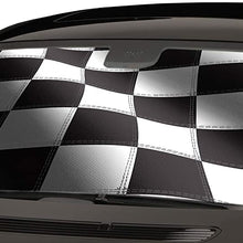 Intro-Tech NS-89-RF B&W Custom Fit Racing Flag Windshield Sunshade for Select Nissan Rogue Models