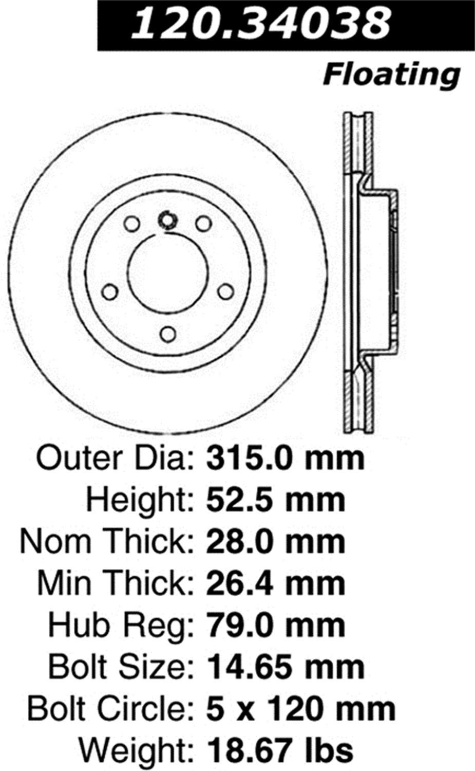 Stoptech 128.34038L Auto Part