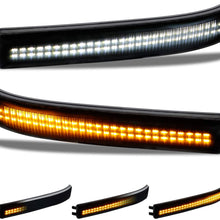 RUXIFEY Sequential Switchback Side Mirror Reflector LED Turn Signal Light Smoked lens Compatible with 2009 to 2014 Ford F150
