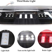Replacement for Ford F-150 2004-2008 Explorer Sport Trac 2007-2010 Lincoln Mark LT 2006-2008 High Mount LED 3rd Tail Brake/Cargo Light (Black+Clear LEDs)
