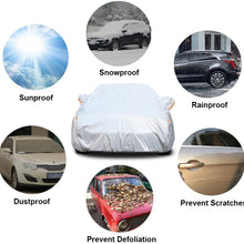 Kayme 6 Layers Car Cover Waterproof All Weather for Automobiles, Outdoor Full Cover Rain Sun UV Protection with Zipper Cotton, Universal Fit for Sedan (194"-208")
