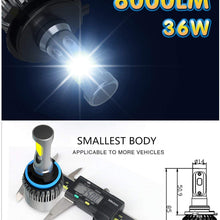 VoRock8 R2 COB 9005 HB3 8000 Lumens Led Headlight Conversion Kit, High Beam Headlamp Hi Beam Bright Headlights, Halogen Head Light Replacement, 6500K Xenon White, 1 Pair