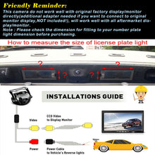 Misayaee Rear View Back Up Reverse Parking Camera in License Plate Lighting Night Version (NTSC) for 320I/328I/335I/520LI/530I/535LI/X1/X3/X5/X6/3/5/7 Series 2010-2014