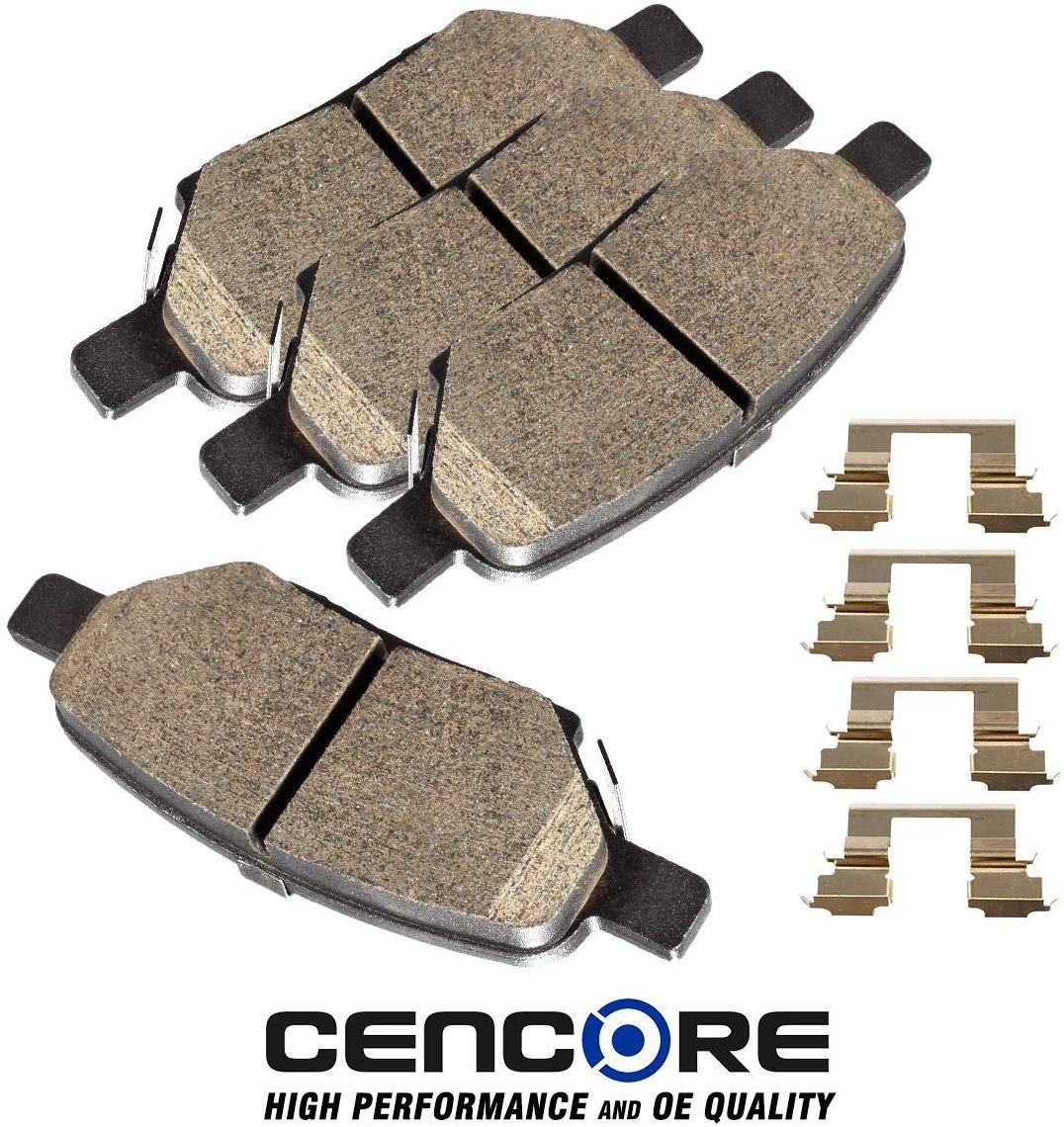 CENCORE Rear Brake Disc Pad Set 4 pcs Ceramic Brake Pads Kits Compatible with Chevrolet Cobalt 2005-2009/Chevrolet HHR 2008-2010/Chevrolet MALIBU 2004-2012/Pontiac G6 2005-2010