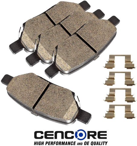 CENCORE Rear Brake Disc Pad Set 4 pcs Ceramic Brake Pads Kits Compatible with Chevrolet Cobalt 2005-2009/Chevrolet HHR 2008-2010/Chevrolet MALIBU 2004-2012/Pontiac G6 2005-2010