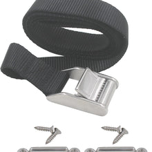 YYST 72" Gas Tank Strap Fuel Tank Strap W/Stainless Steel Clamp and Deck Loops - Hardware Included