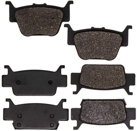 NICHE Brake Pad Kit For Honda Rincon 680 06435-HN8-016 06452-HP0-A02 Front Left Rear Center Semi-Metallic