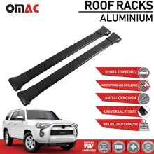 OMAC Roof Rack Cross Bars Luggage Carrier Black for Toyota 4Runner 2010-2021 | Aluminum Black Cargo Carrier Rooftop Luggage Crossbars