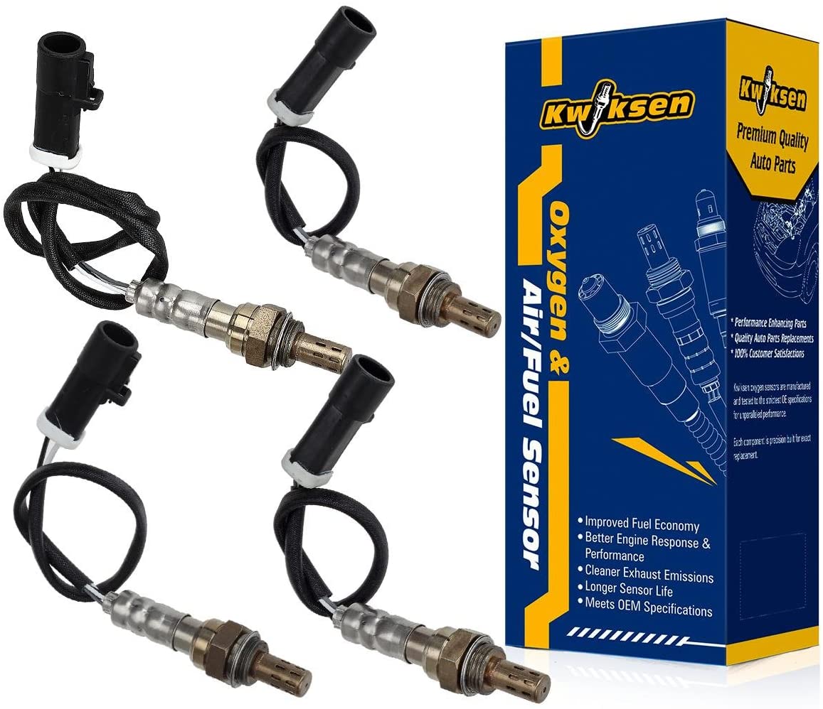 Kwiksen 4pcs Oxygen Sensor 1 Sensor 2 Upstream Downstream Replacement for Ford Expedition 4.6L/5.4 1999 2000 2001 2002 Replacement for F-150 F250 4.2/4.6L/5.4L 1999 Replacement 234-4046 234-4127