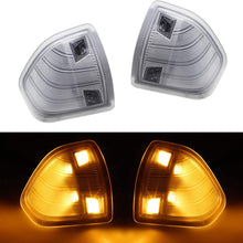 HERCOO LED Side Mirror Turn Signal Light Left and Right Lamps Clear Cover Lens for 68302828AA 68302829AA Compatible with 2010-2018 Dodge Ram 1500 2500 3500 4500 5500, Pack of 2