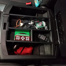 JDMCAR Compatible with 2009-2018 Dodge RAM 1500/2500 / 3500 Trucks Lower Center Console Organizer Insert ABS Black Materials Tray, Armrest Box Secondary Storage (Full Console w/Bucket Seats ONLY)