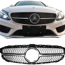 AUTOPA 2058881260 Diamond Radiator Grille Assembly for Mercedes Benz W205 C300 C43 C63 AMG