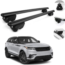 OMAC Automotive Exterior Accessories Roof Rack Crossbars | Aluminum Black Roof Top Cargo Racks | Luggage Ski Kayak Bike Carriers Set 2 Pcs | Fits Range Rover Velar 2018-2021