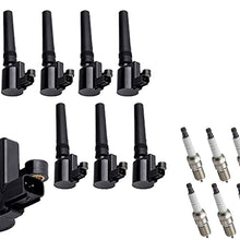 ENA Ignition Coil and Spark Plug Set of 8 Compatible with 2002-2005 Ford Thunderbird 3.9L 2000-2002 Jaguar S Type 4.0L & 2000-2006 Lincoln LS 3.9L FD506