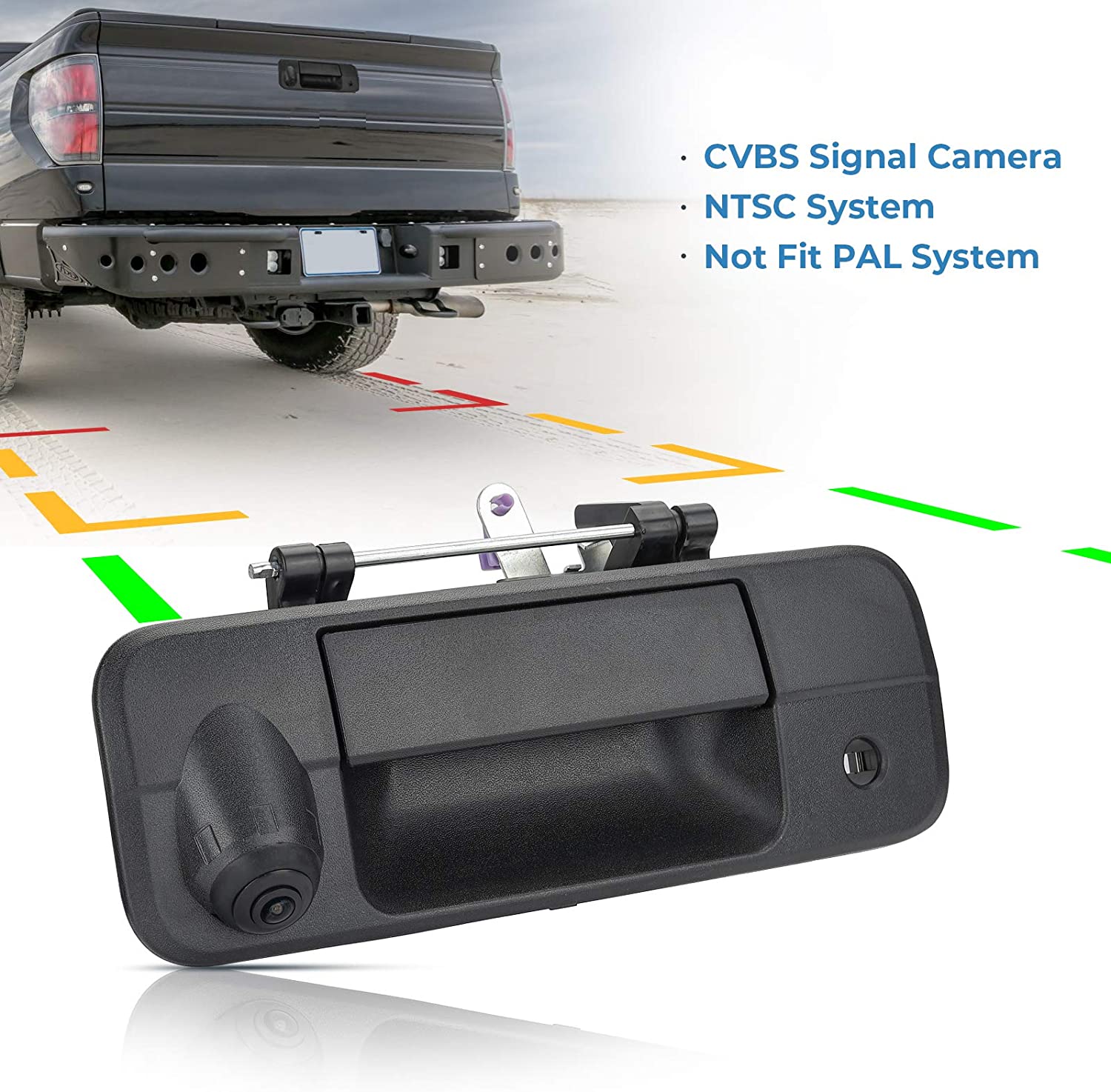ISSYAUTO Backup Camera Tailgate Handle for 2007-2013 Tundra Rear View Camera Reverse Handle