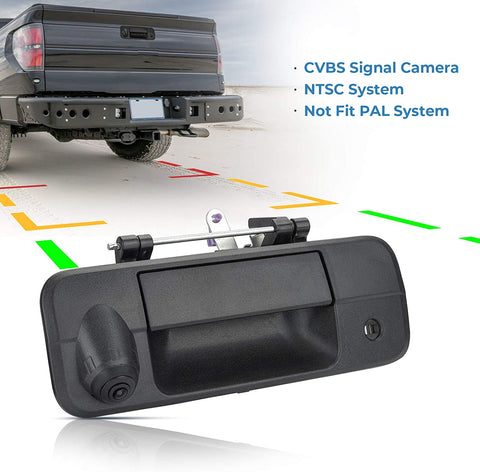 ISSYAUTO Backup Camera Tailgate Handle for 2007-2013 Tundra Rear View Camera Reverse Handle