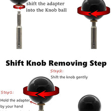 Top10 Racing 8 Ball Billiard Black Round Shift Knob Acrylic Gear Shift Knob with 3 Adapters Universal Fit for Manual Car M 81.25, M 101.25, M 101.5, M 121.25