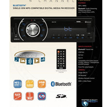 Sound Storm ML41B Single Din, Bluetooth, MP3/USB/SD FM Car Stereo, (No CD/DVD), Wireless Remote Control