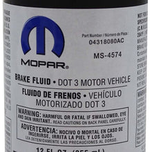 Genuine Chrysler Fluid 4318080AD DOT 3 Motor Vehicle Brake Fluid - 12 oz. Bottle