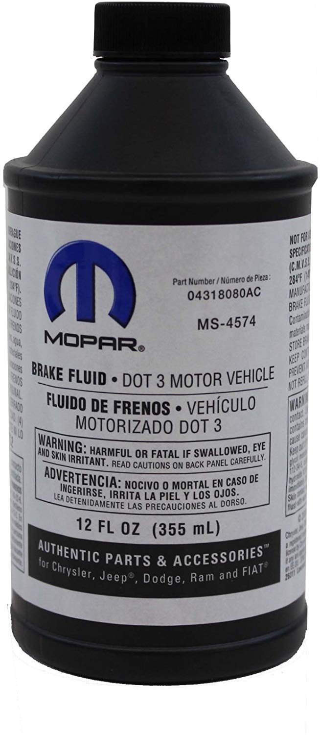 Genuine Chrysler Fluid 4318080AD DOT 3 Motor Vehicle Brake Fluid - 12 oz. Bottle