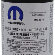 Genuine Chrysler Fluid 4318080AD DOT 3 Motor Vehicle Brake Fluid - 12 oz. Bottle