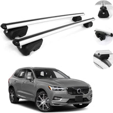 OMAC Automotive Exterior Accessories Roof Rack Crossbars | Aluminum Silver Roof Top Cargo Racks | Luggage Ski Kayak Bike Carriers Set 2 Pcs | Fits Volvo XC60 2018-2021