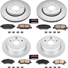 Power Stop CRK2798 Coated Brake Rotor & Ceramic Brake Pads- front & rear
