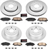 Power Stop CRK2798 Coated Brake Rotor & Ceramic Brake Pads- front & rear