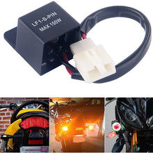 2-Pin LED Electronic Flasher Relay, 12V Indicator Light Flasher Relay Fix for Motorcycle/Bike LED Turn Signal Bulbs Hyper Flash/Rapid Blink Issues