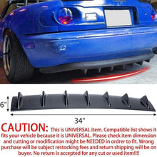 S SIZVER 1 x Carbon Fiber Paint Style Plastic Rear Lower Bumper Diffuser Fin Spoiler Lip Wing Splitter 34"x6"