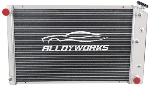 ALLOYWORKS 3 Row Core Aluminum Radiator For 1970-1981 Chevy Nova/Camaro/El Camino/Malibu AT/MT