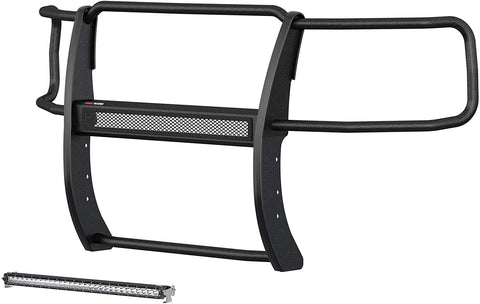 ARIES 2170018 Pro Series Black Steel Grille Guard with Light Bar, Select GMC Sierra 1500