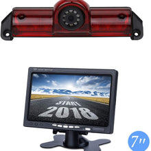 Night Vision 3rd Brake Light Reversing Backup Camera + 7.0 inch TFT Monitor Display for GMC Savana Chevrolet Explorer Chevy Express 1500 2500 3500 Van (2003-2018)
