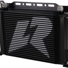 Aluminum AN10 Trust Engine Oil cooler + Mounting Bracket Kit (15Row, Black)
