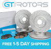 [Front & Rear Kit] GT//Rotors Performance Brake Disc Rotors & Ceramic Pads for BMW 328i 2008-2012 E90 Sedan E92 Coupe