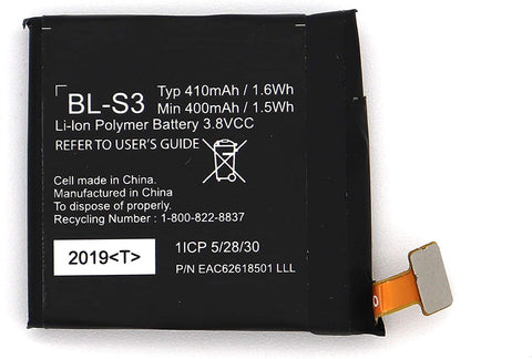 BL-S3 Battery Replacement for LG G Watch R W110 LG Watch W150 Urbane Watch LG BL-S3 410mAh