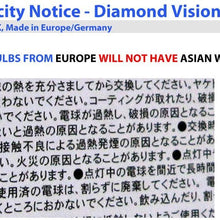 Philips Diamond Vision 5000K Ultimate White Halogen Bulbs 9006 HB4 (Pack of 2)