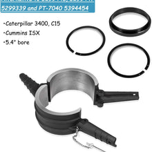 5.4" Bore Piston Ring Compressor Tool PT-7040 & Adapter and Anti-Polishing Ring For Cummins ISX Caterpillar 3400 CAT C15 - Alternative to 5299448 5299447 5299339 5394454