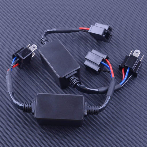 CAMFAI- 2Pcs H4 Hb2/9003 Headlight Led Canbus Decoder Drl Anti-Flicker Load Resistor Error Warning Canceller