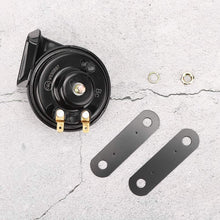 Acouto Waterproof Auto Horn 12V,Universal Car Horn 12V 105dB Truck Dynamic Speaker Monophonic Snail Black Waterproof